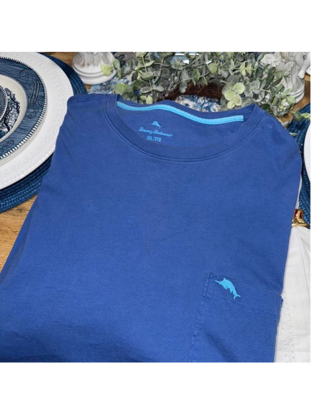 Men’s 3-XL Tommy Bahama blue long sleeve tee